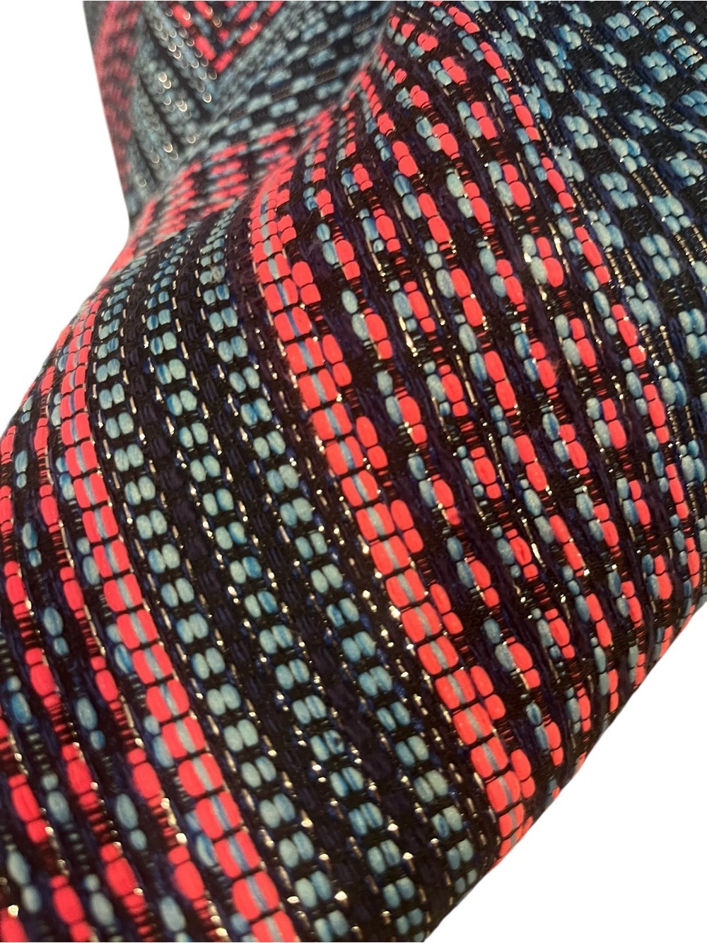 Shoshanna Laisa Tweed Dress Chevron Pattern V‑Neck Short Sleeve Sz 10 - Picture 4 of 11